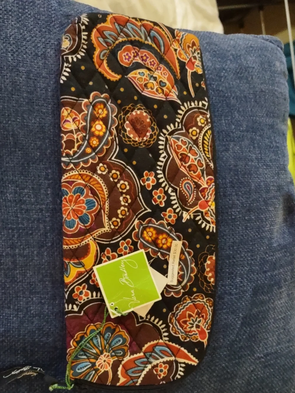 NWTS Vera Bradley Kensington Paisley Quilted Cosmetic Brush Pencil